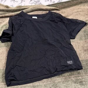 Black Mesh T-Shirt